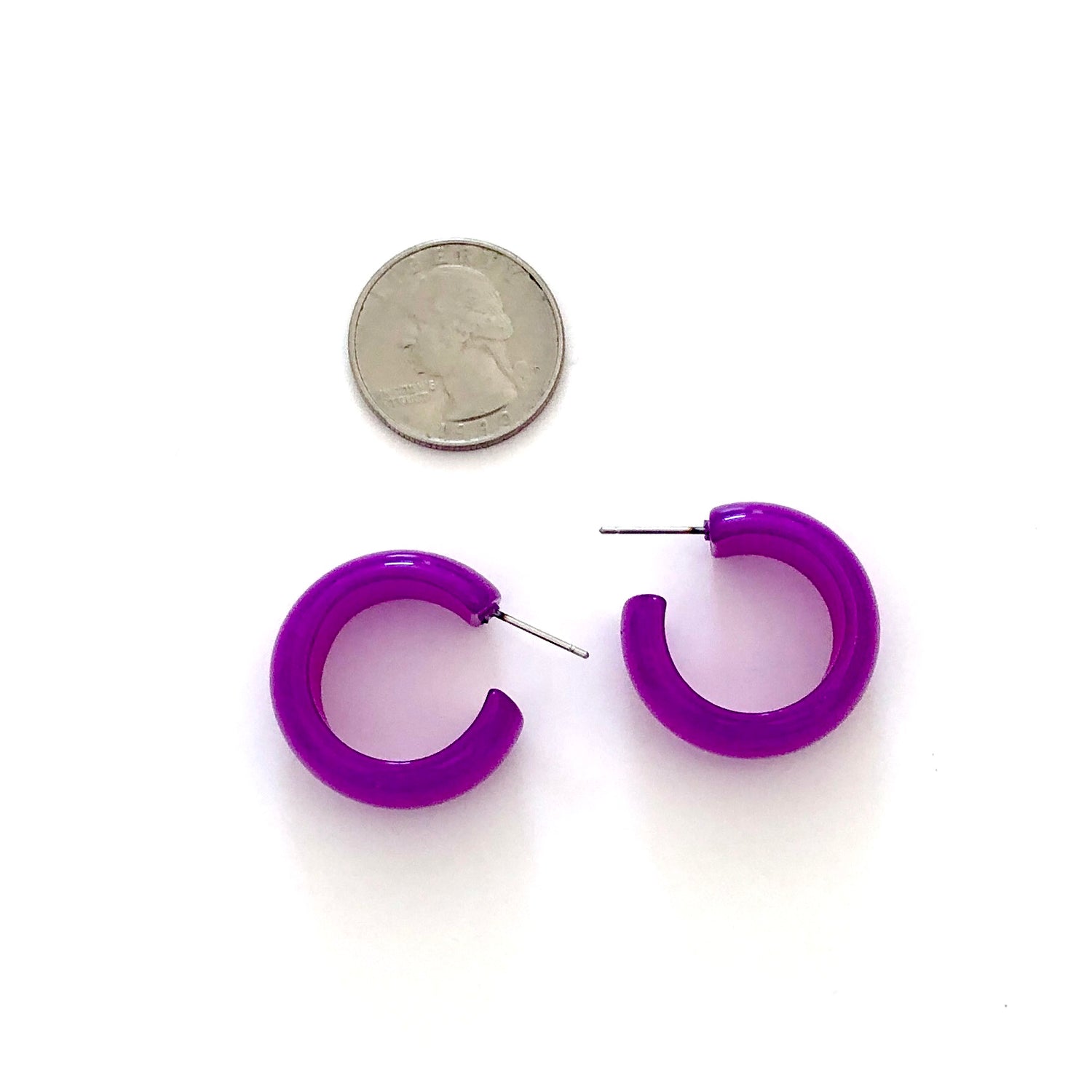 Violet Moonglow Haskell Hoop Earrings