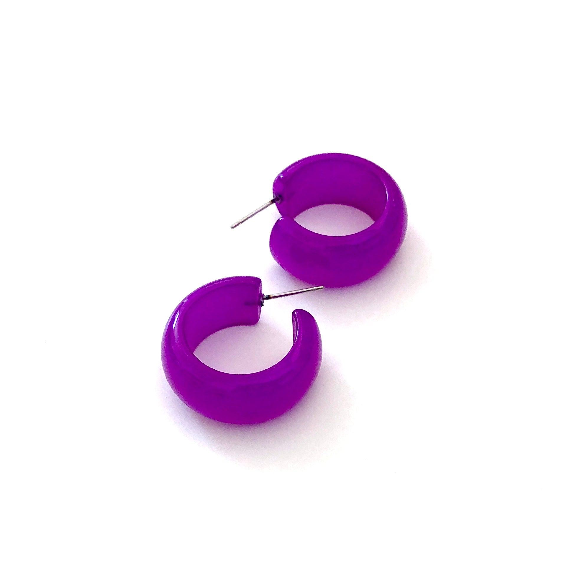 Violet Moonglow Haskell Hoop Earrings