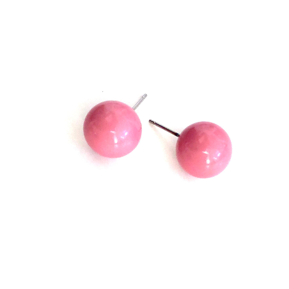 Bubblegum Pink Ball Stud Earrings