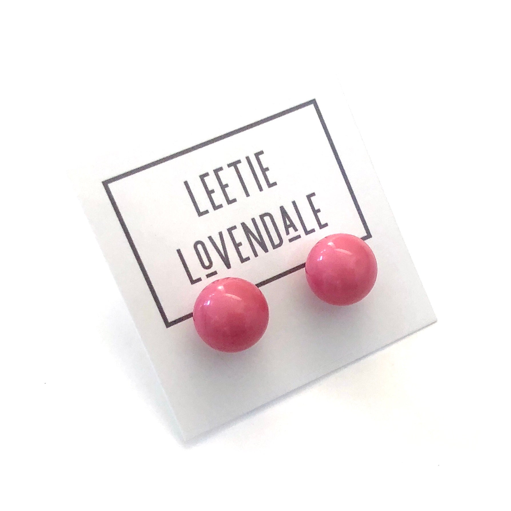 Bubblegum Pink Ball Stud Earrings