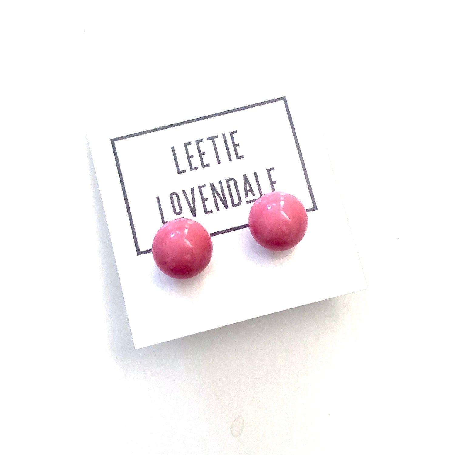 Bubblegum Pink Ball Stud Earrings