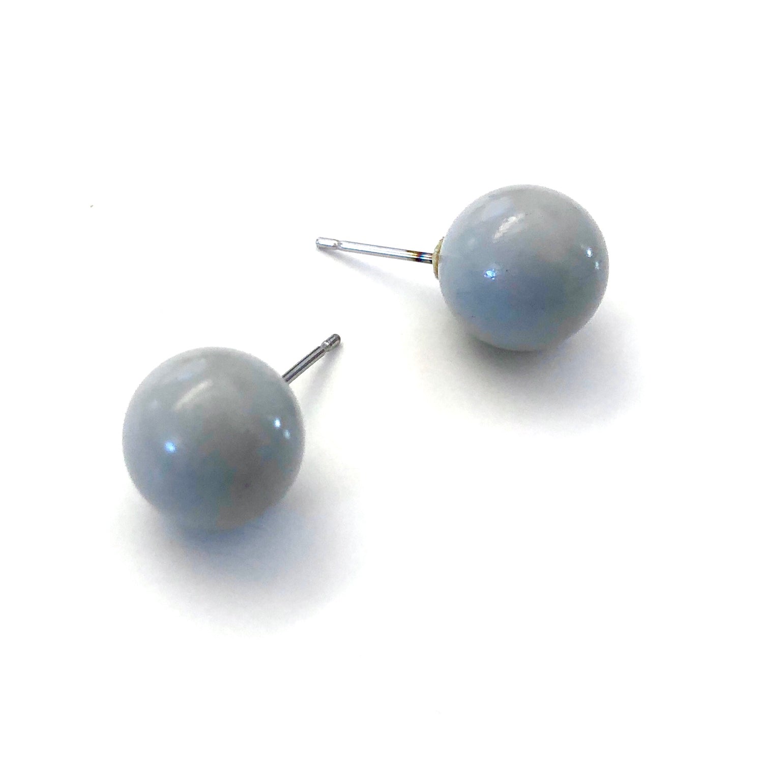 gray lucite earrings