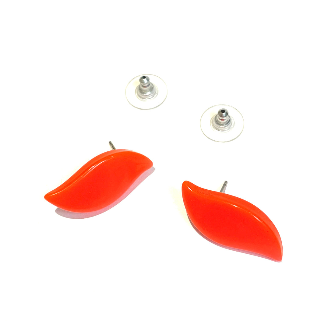 Orange lucite studs