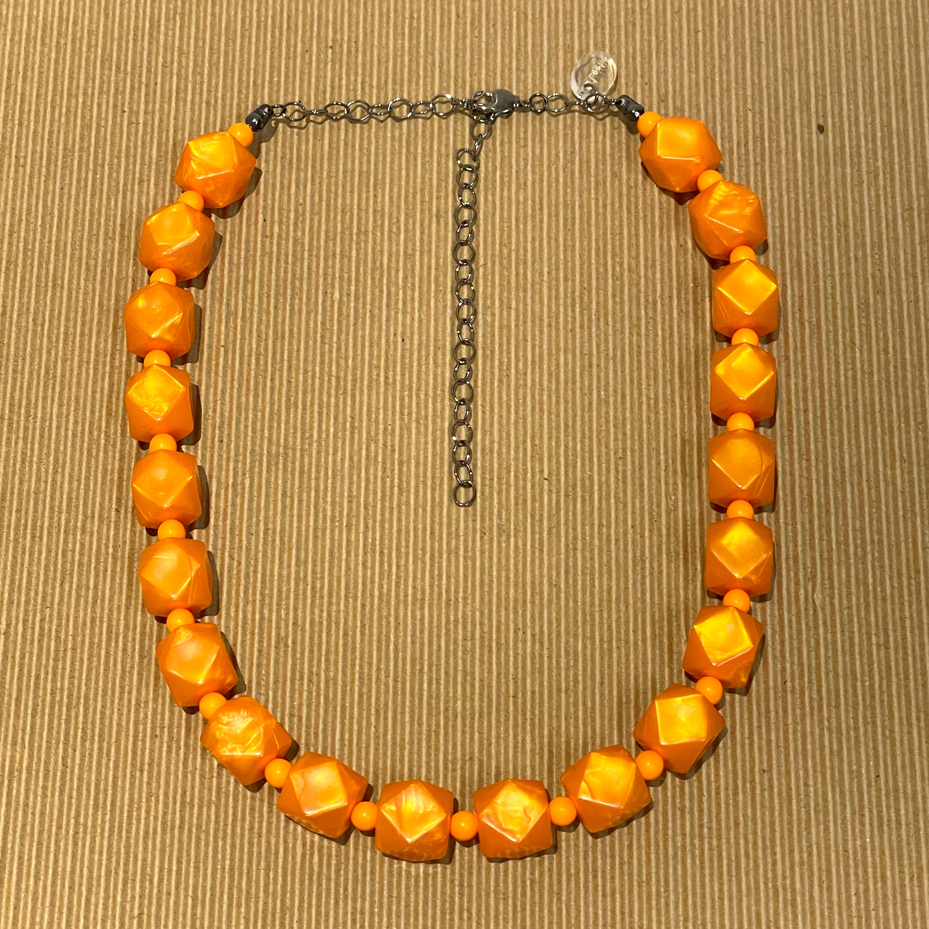 Orange Lucite Necklace
