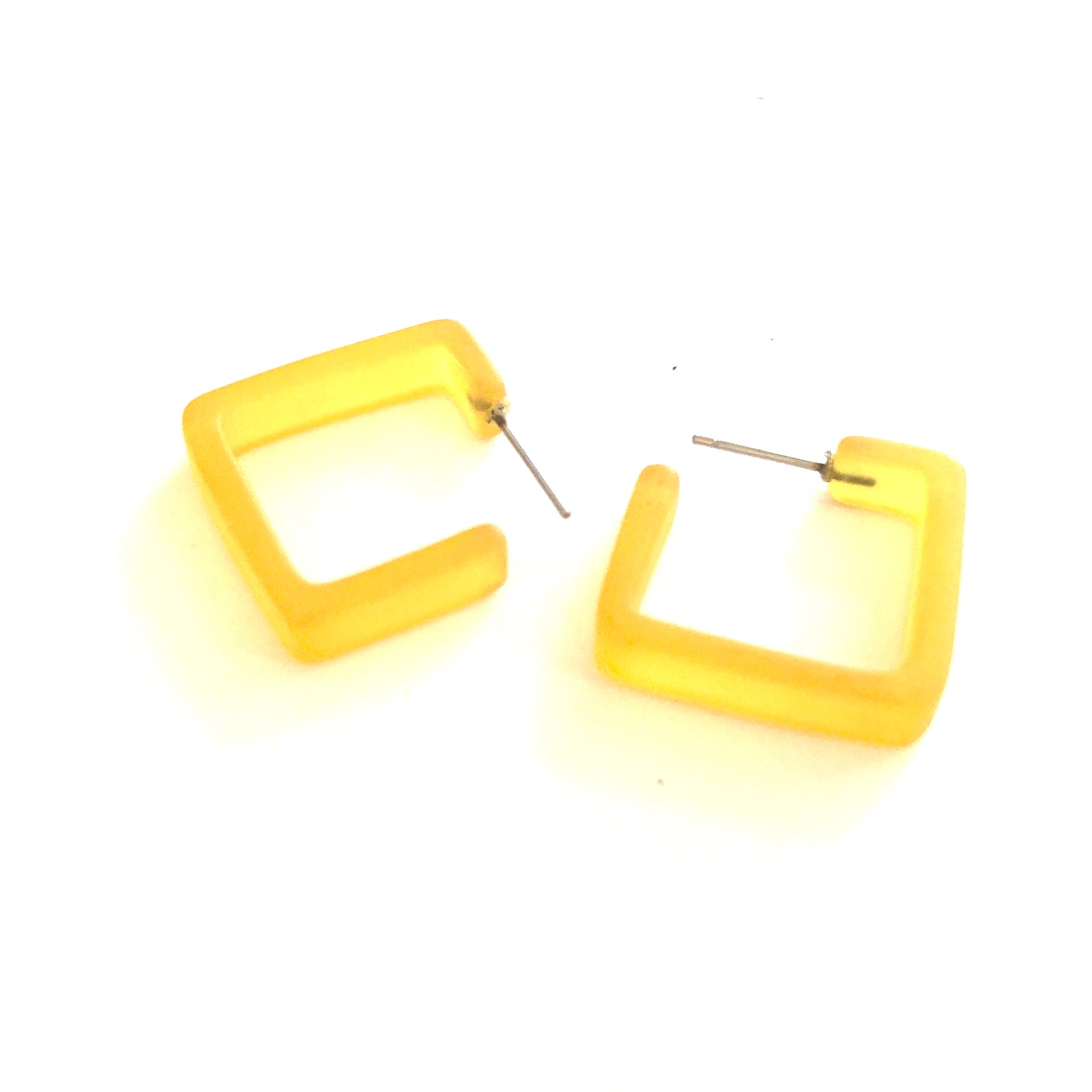 yellow geometric frosted lucite