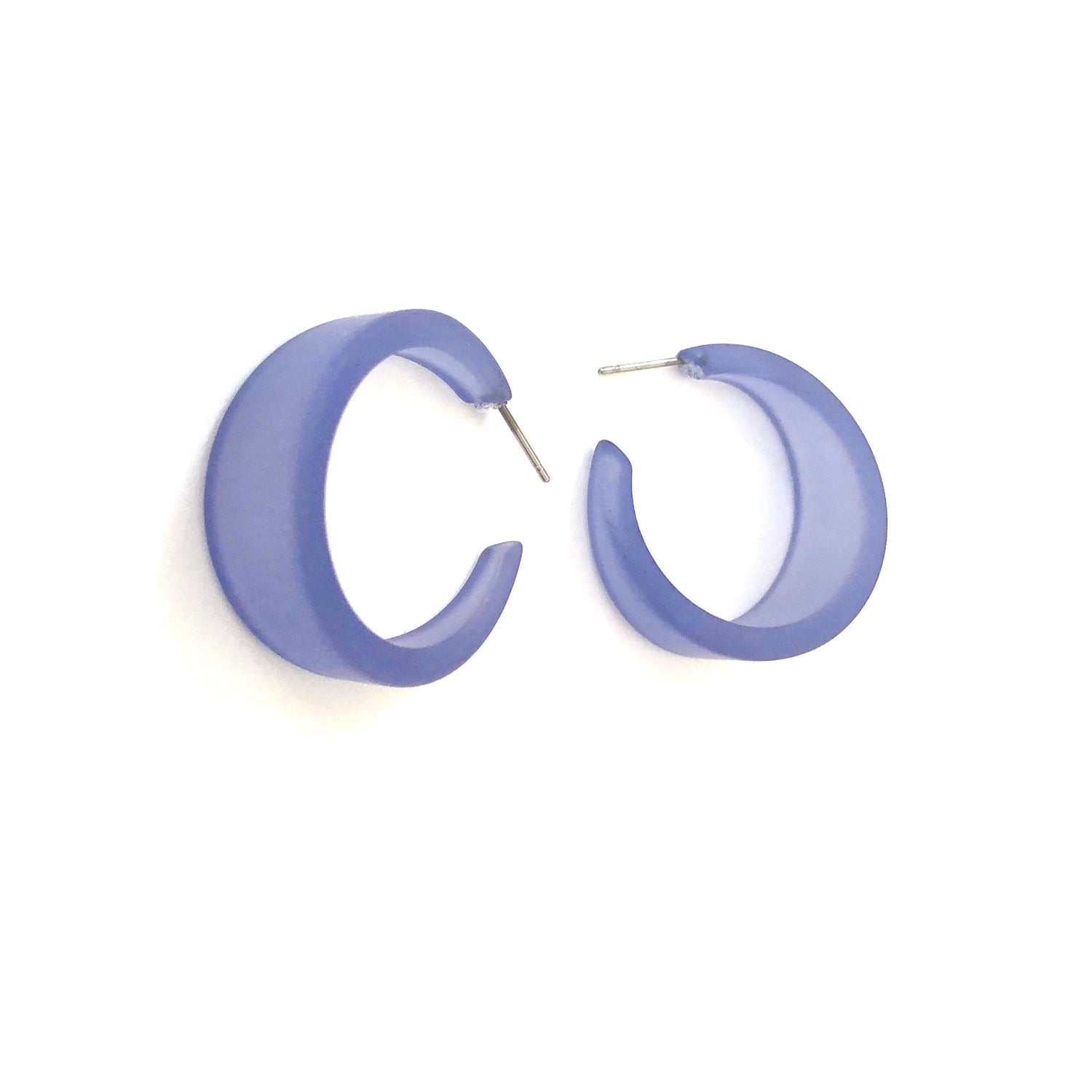 Denim Blue Large Marilyn Hoop Earrings