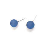 dark blue frosted earrings