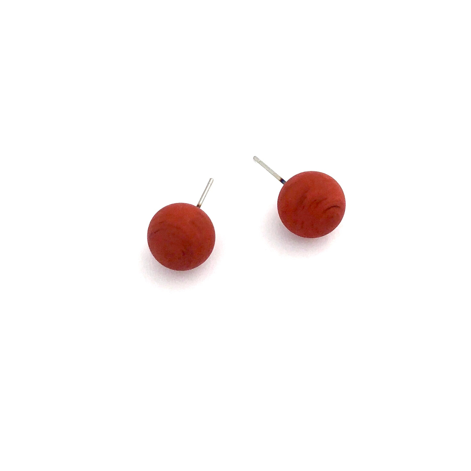 red matte earrings