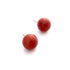 cranberry stud earrings