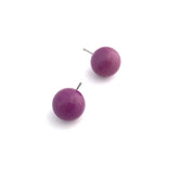 purple stud earrings