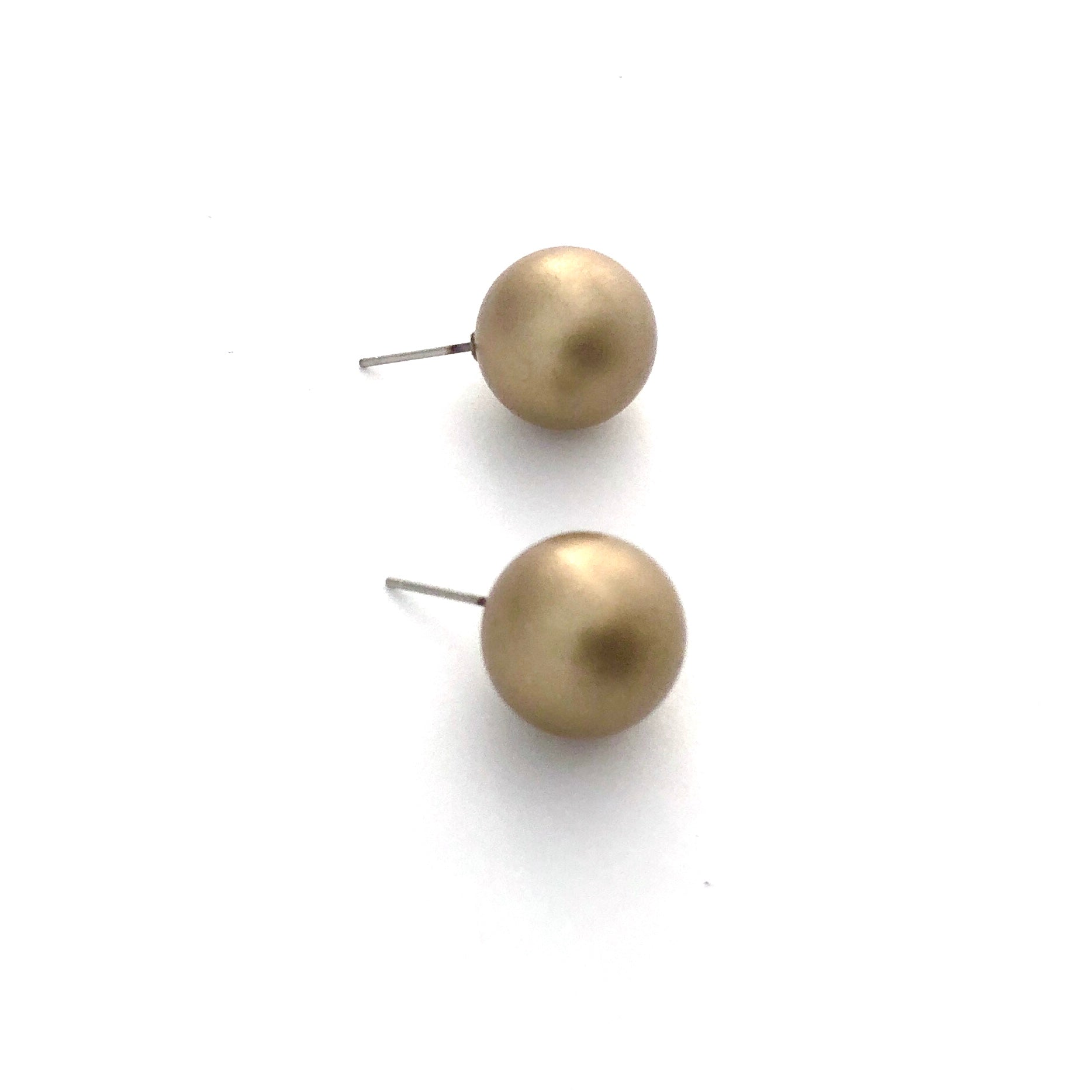 metallic stud earrings