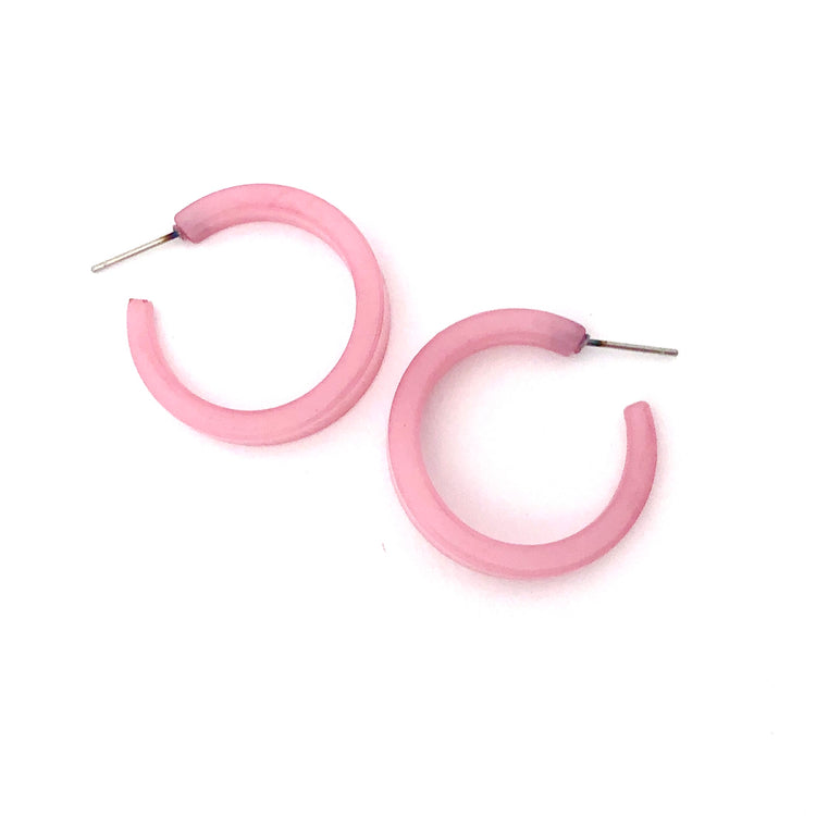 opal pink hoops