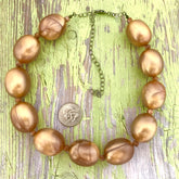 copper lucite necklace