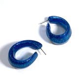metallic blue hoops