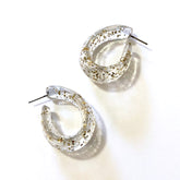 gold metallic earrings