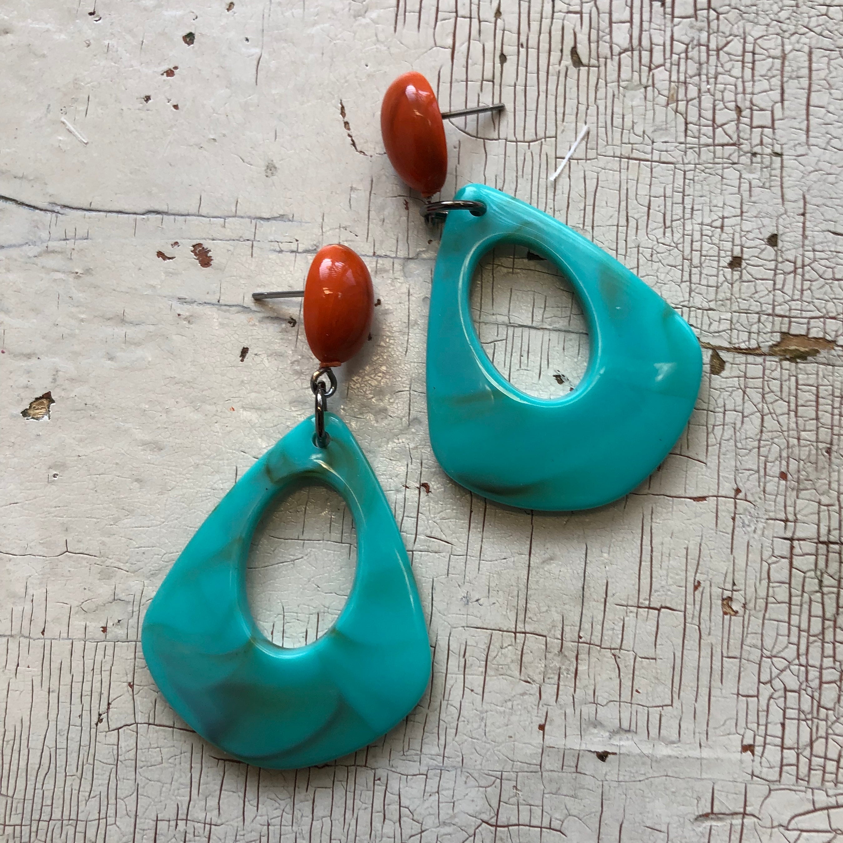 turquoise statement earrings