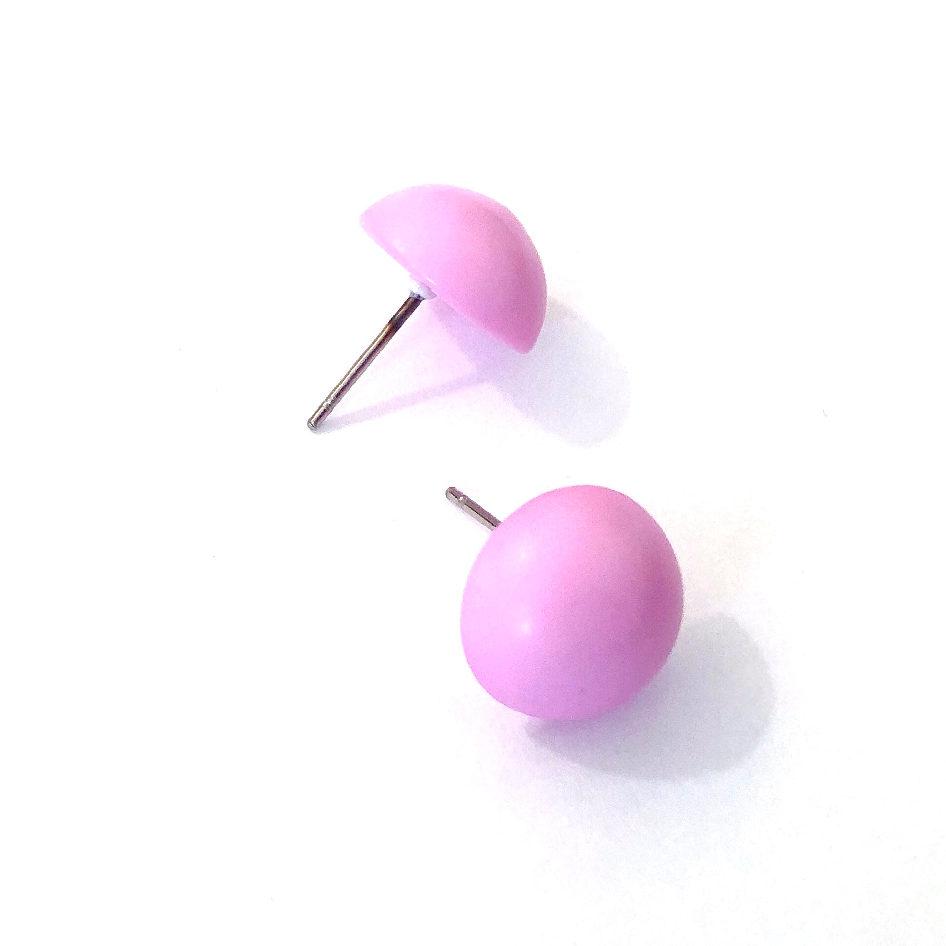 pink post earrings