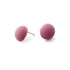 mauve button earrings