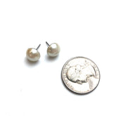 cream pearl earrings