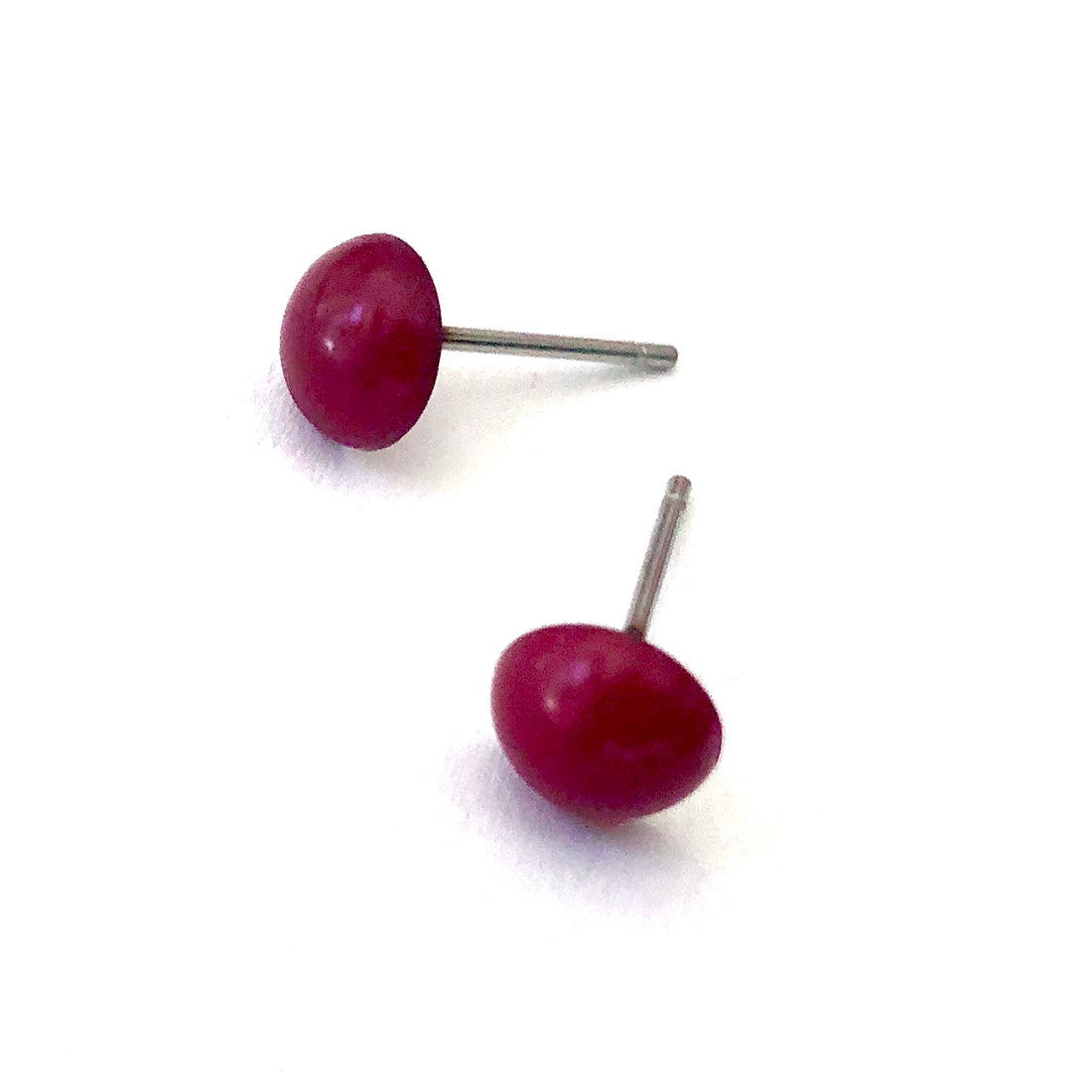 ruby red earrings