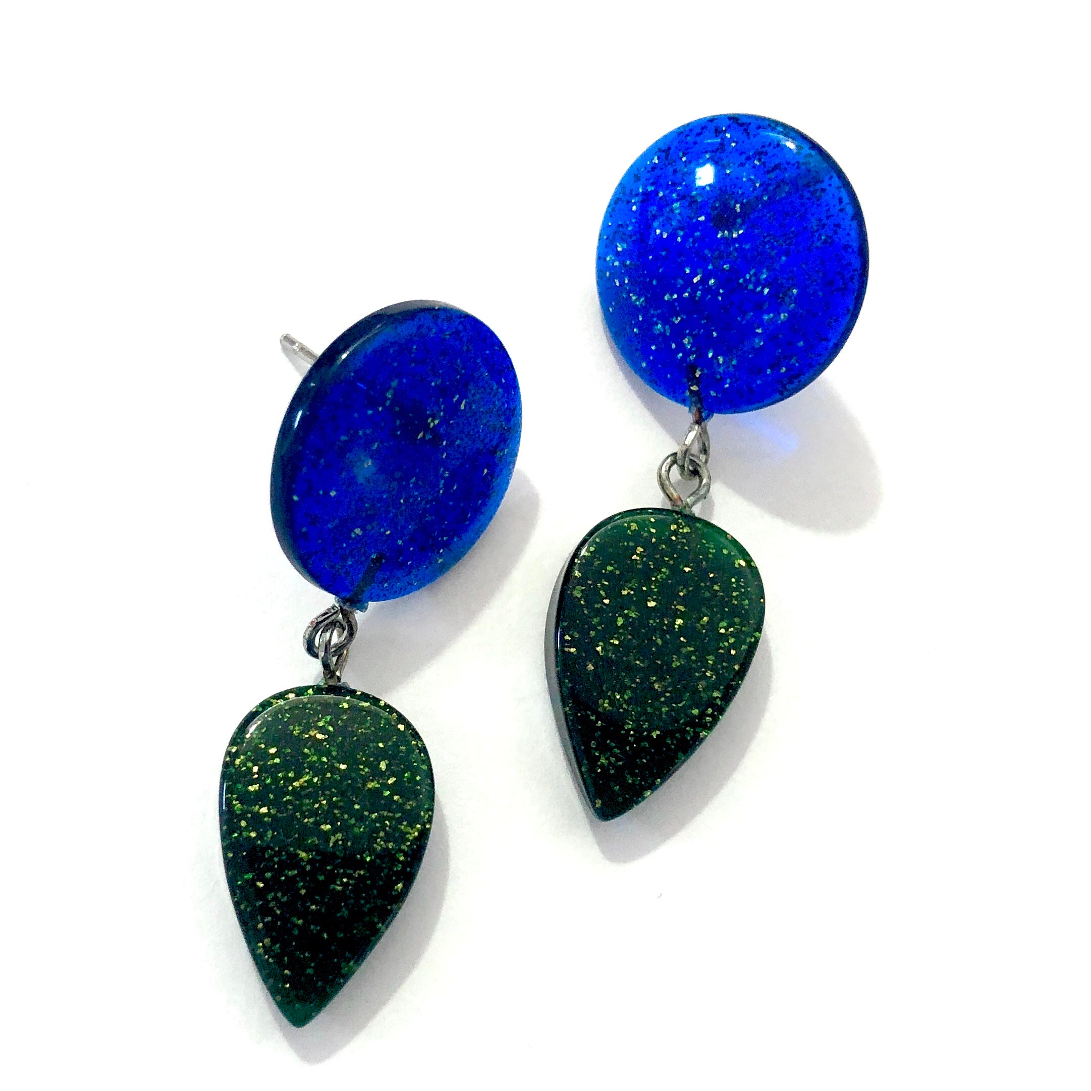 glitter statement earrings