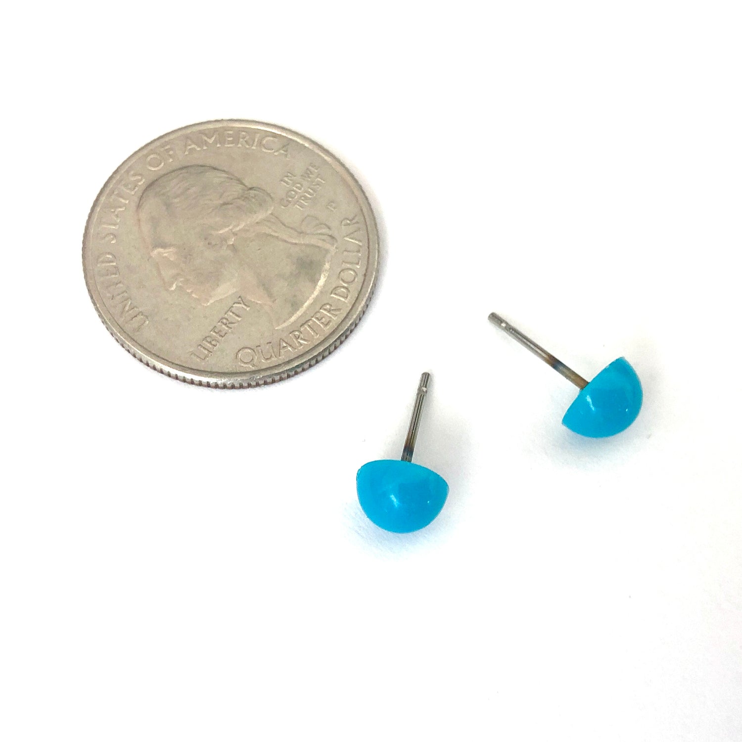 small blue earring
