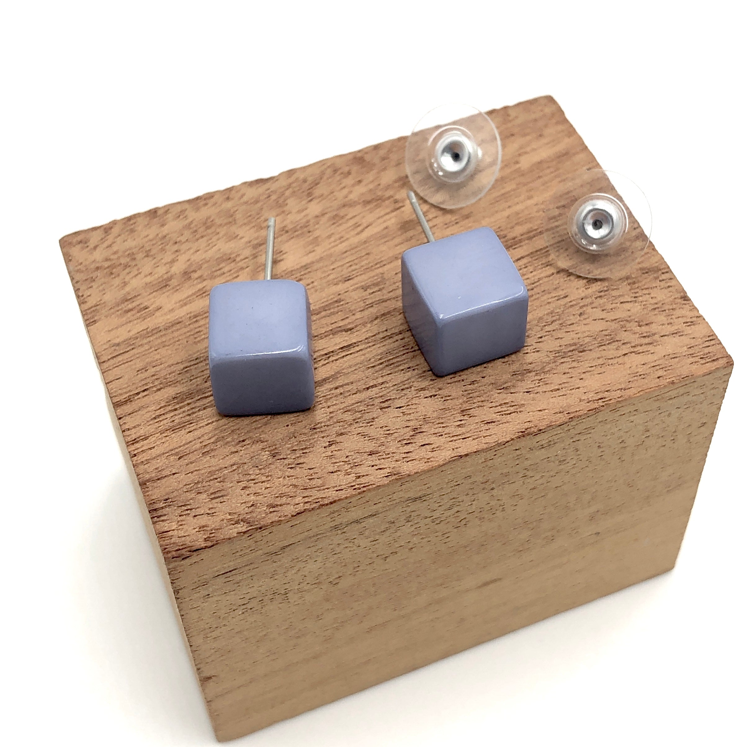cube grey earrings