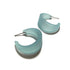 teal frosted hoops