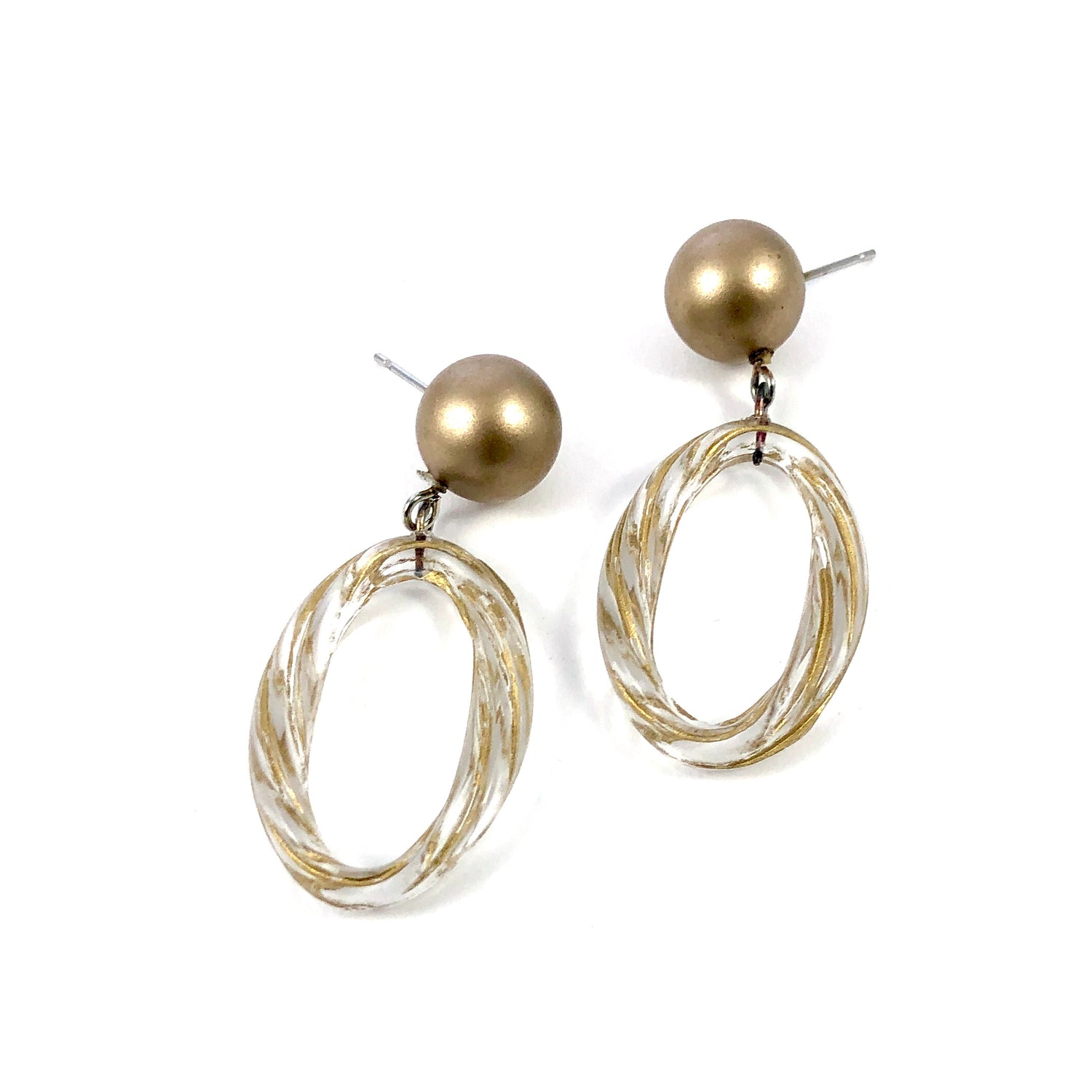 frosted gold earrings