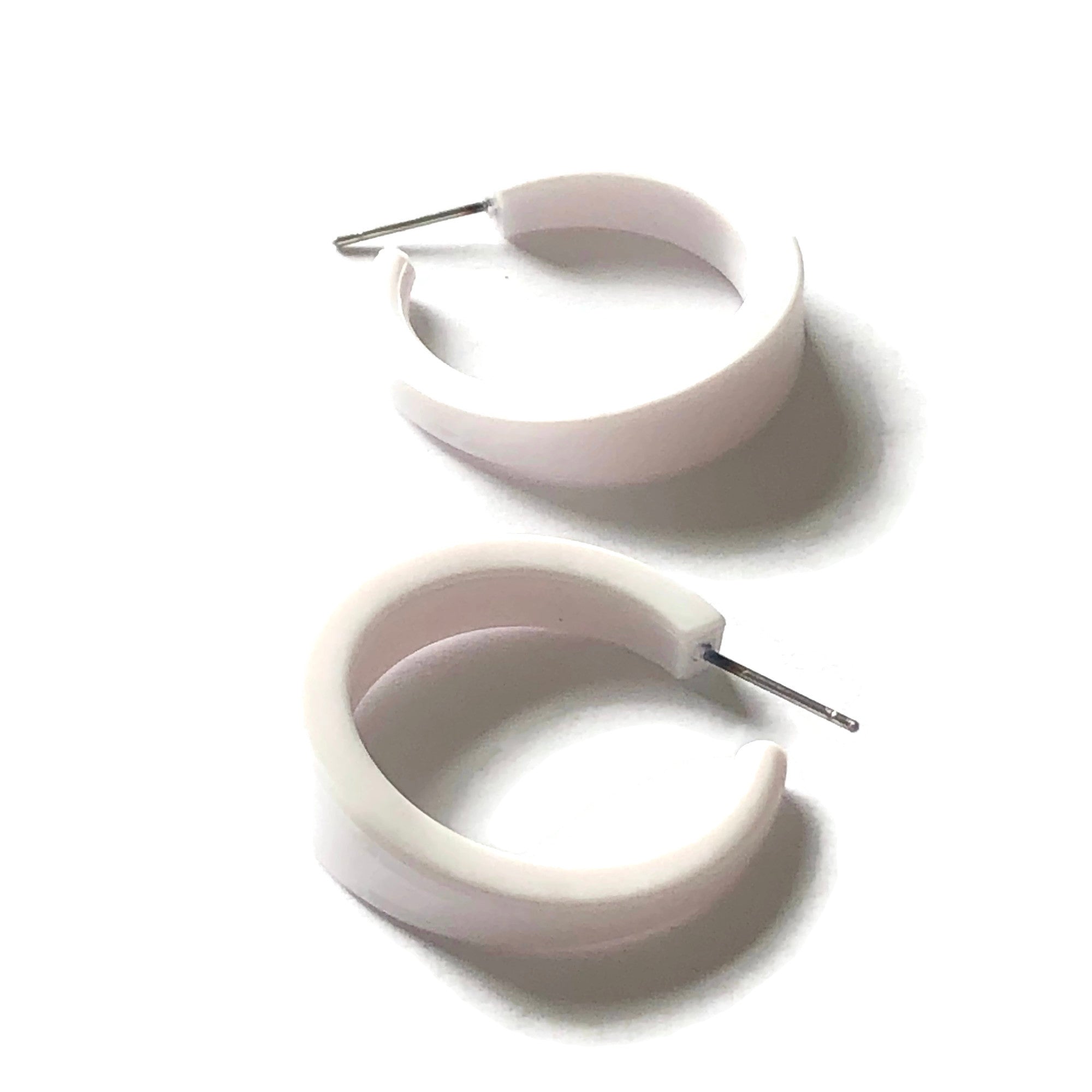 white lucite hoops