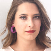 frosted lucite tapered earrings