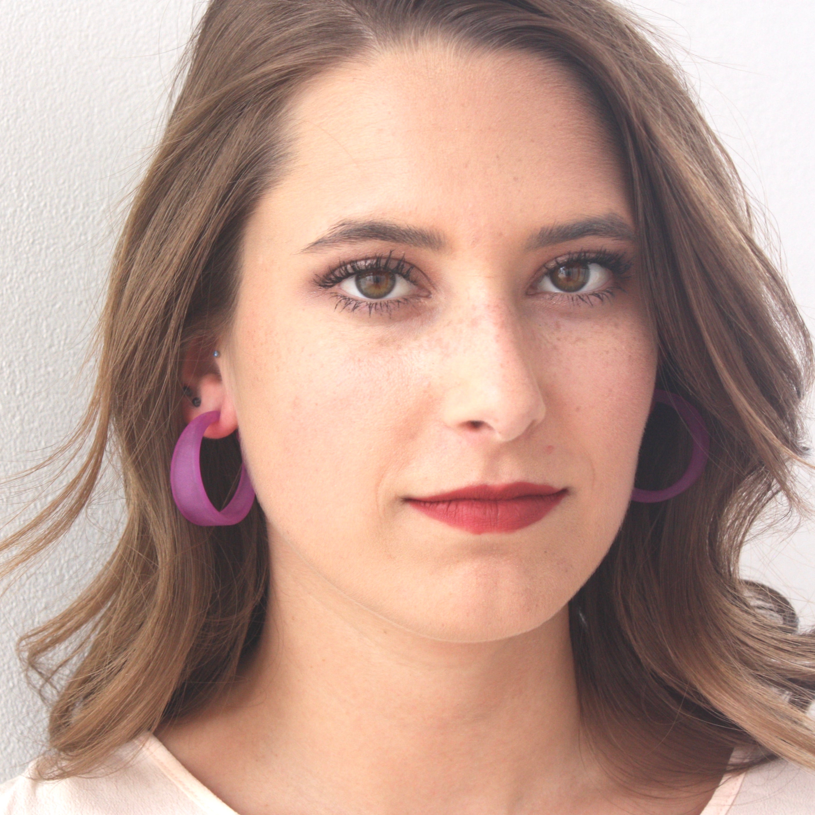 frosted emily lucite hoops