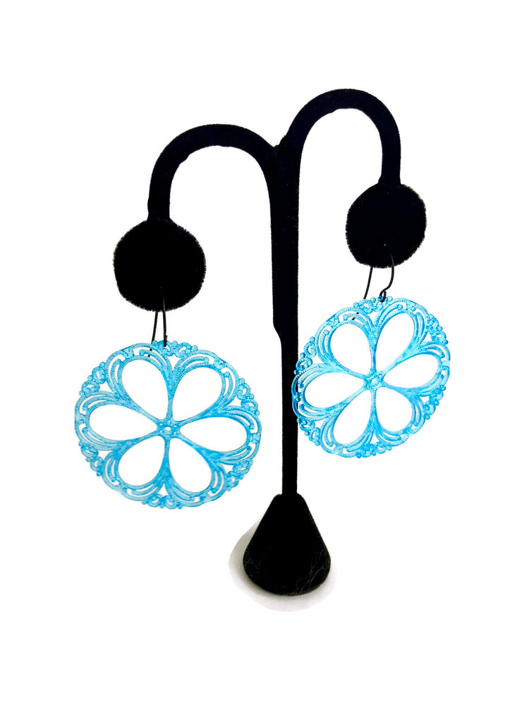 light weight blue earrings