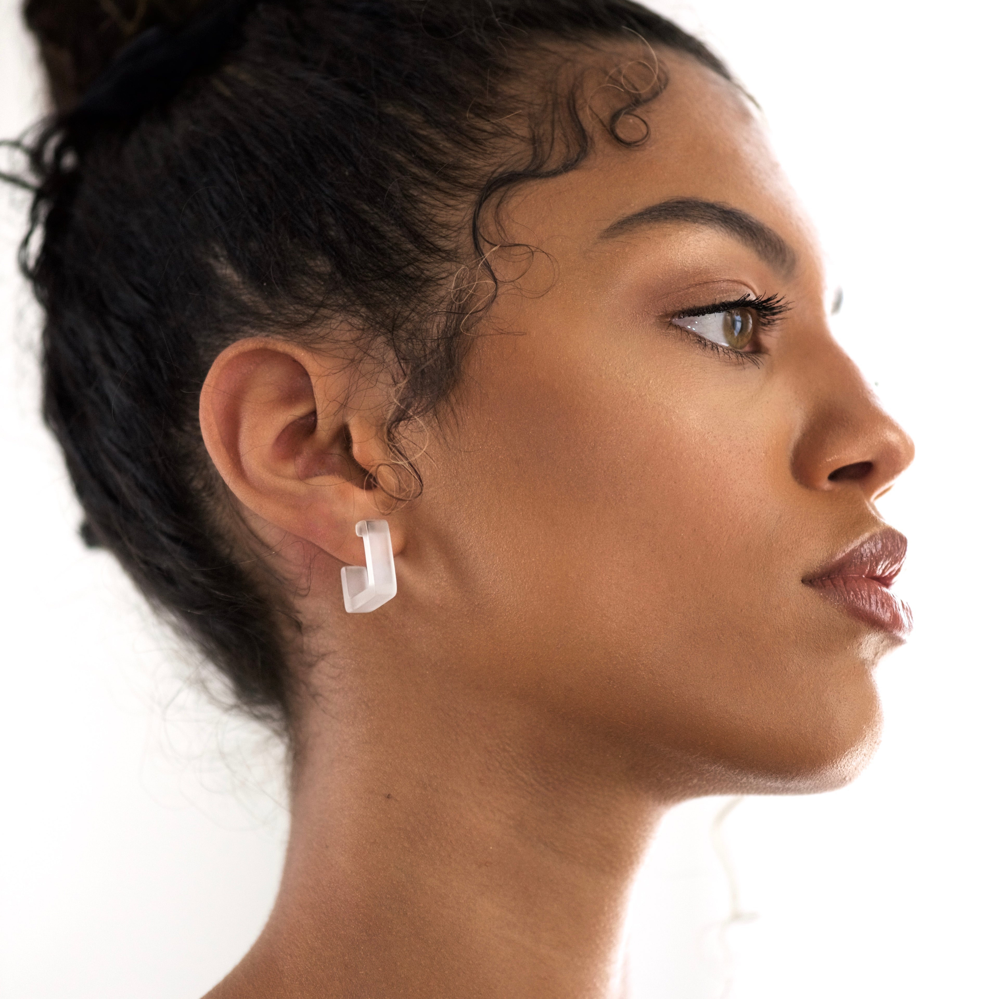 small square hoop earrings