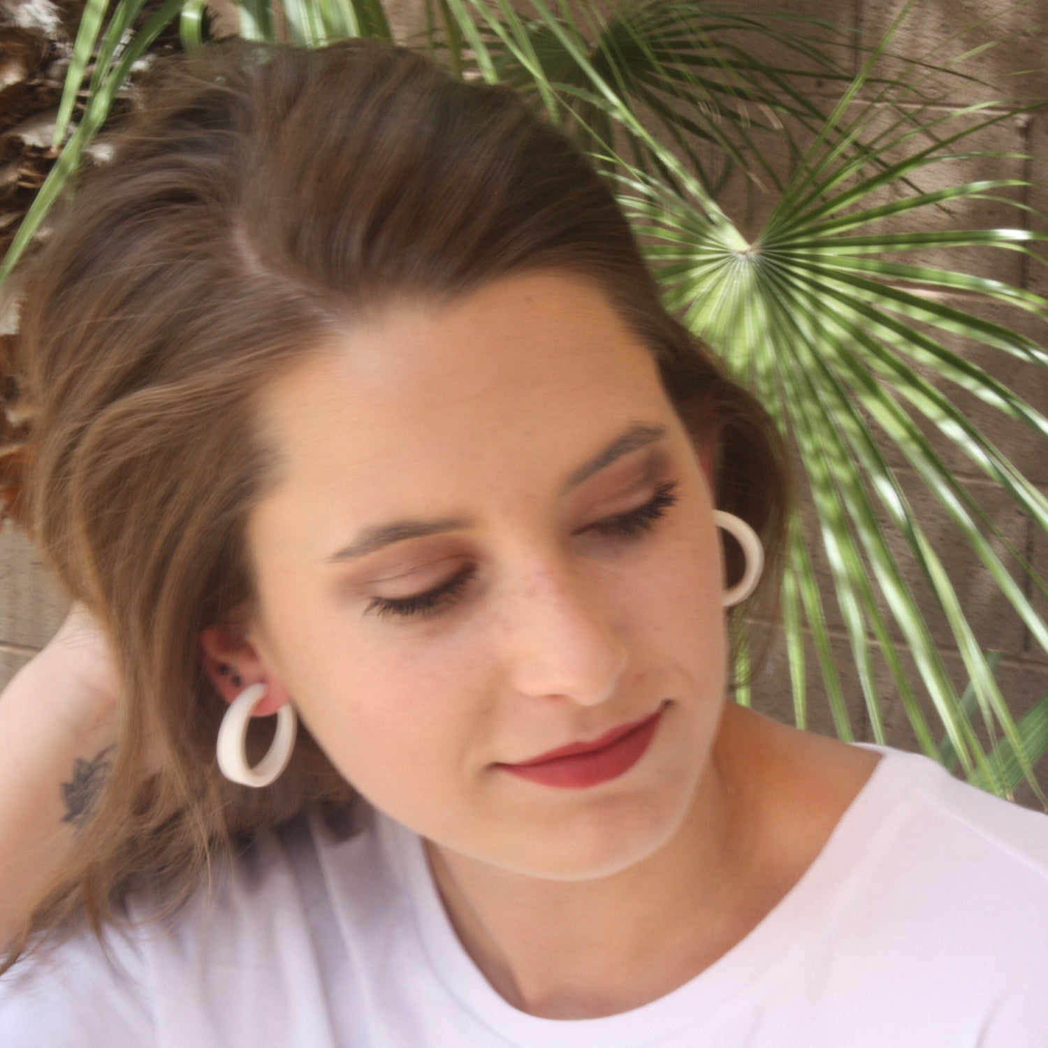 Violet Frosted Lola Hoop Earrings