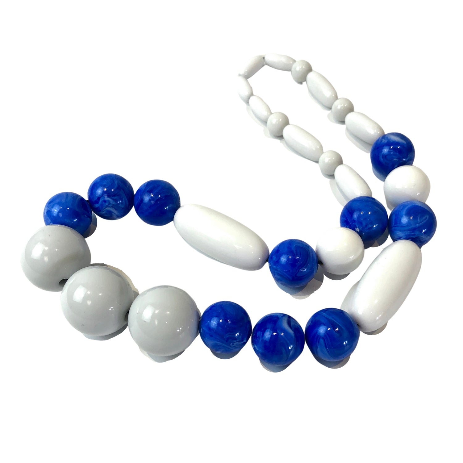 periwinkle and white necklace