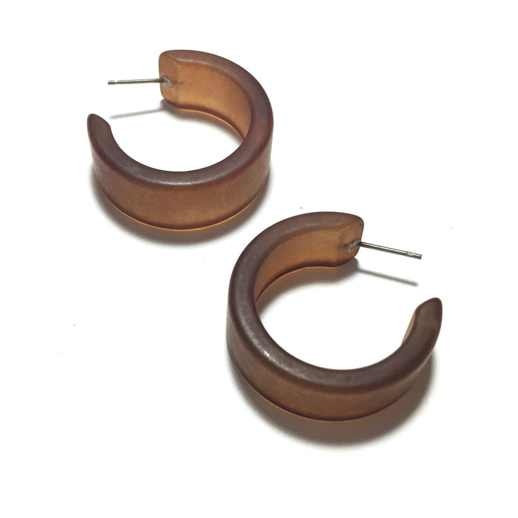 brown acrylic hoops