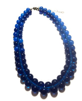 blue button necklace