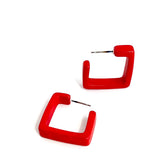 red square earrings