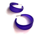 blue emily hoop earrings