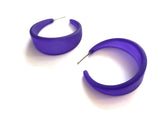 frosted blue lucite hoops