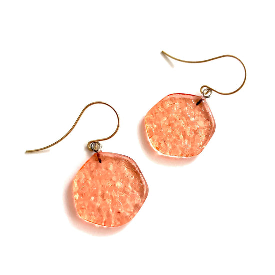 coral orange earrings