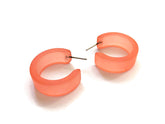 dark peach hoop earrings