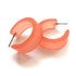 coral frosted earrings