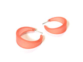 salmon hoop earrings