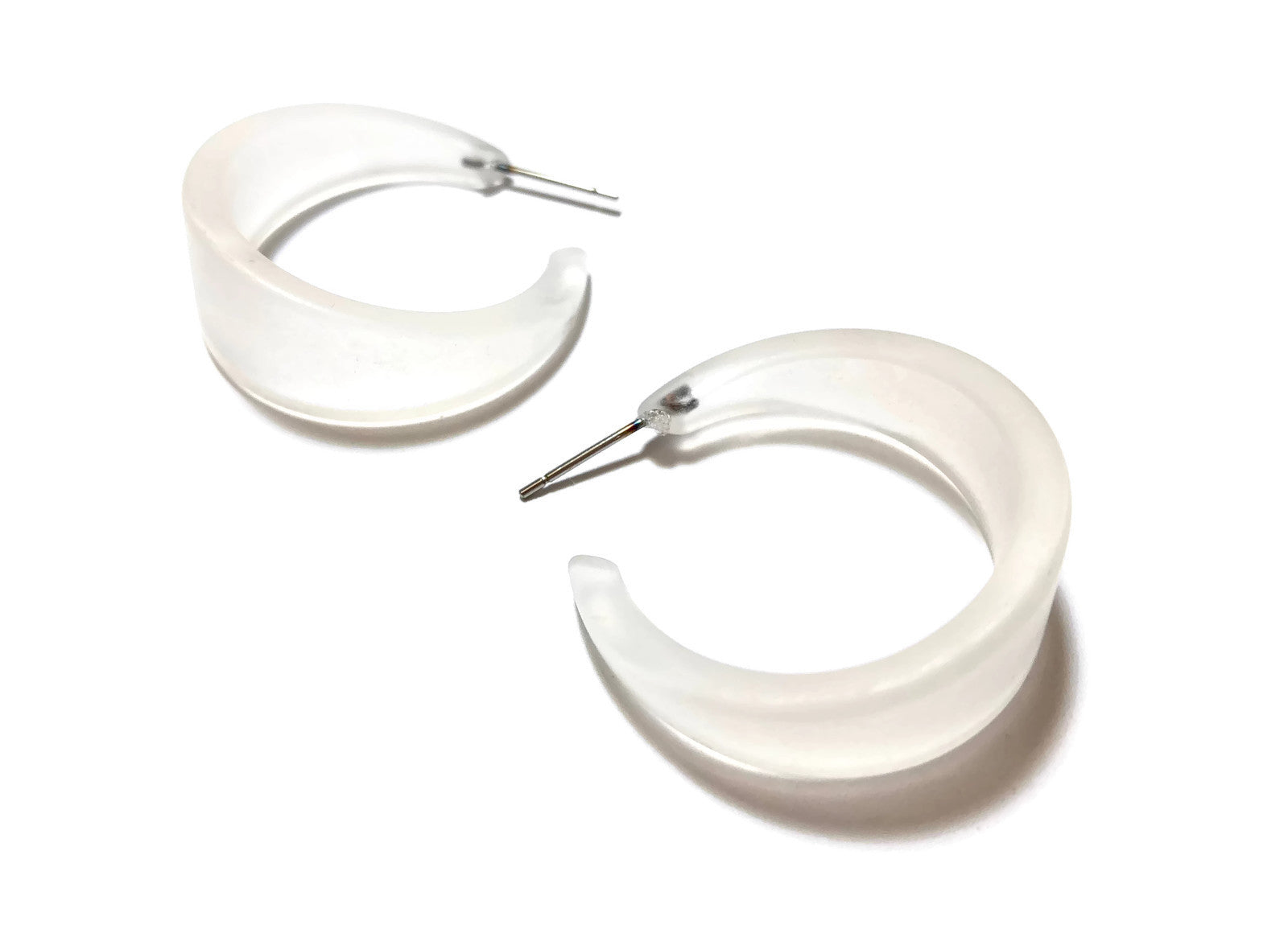 clear tapered hoops