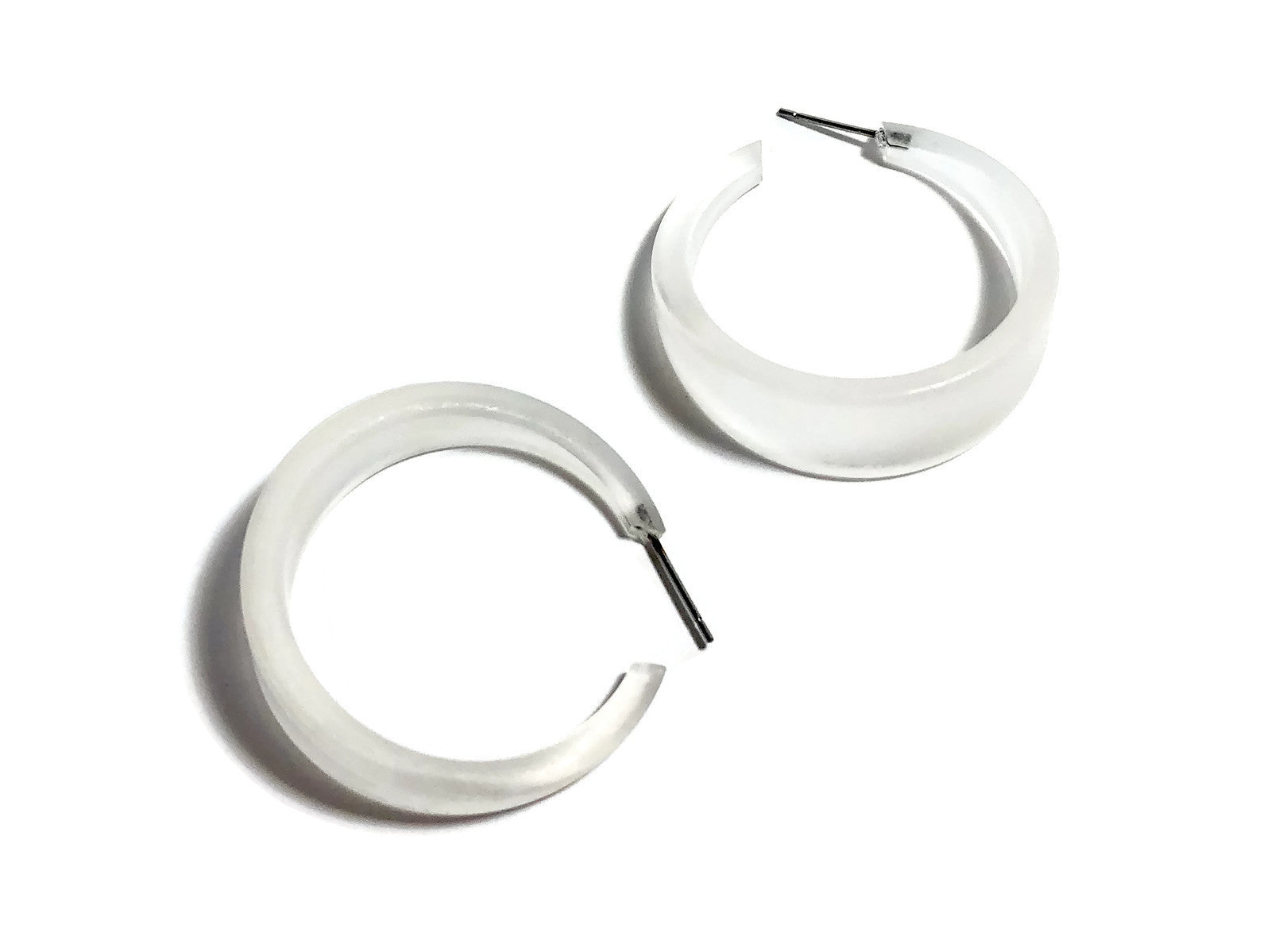 frosted clear acrylic hoops