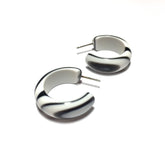 black and white striped earrings