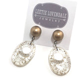 frosted gold earrings
