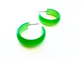 bright green earrings